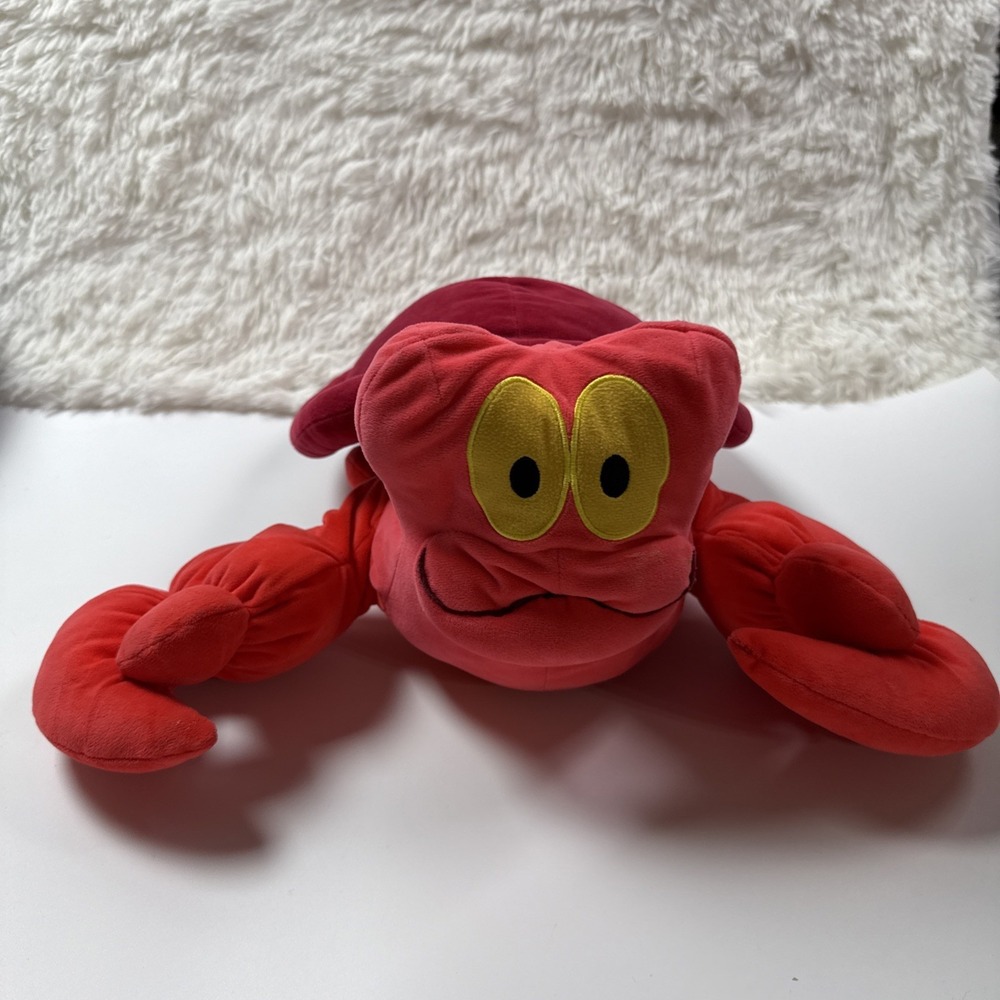 Disney The Little Mermaid Sebastian Crab Plush Stuffed Animal Red‎ 16 Inch